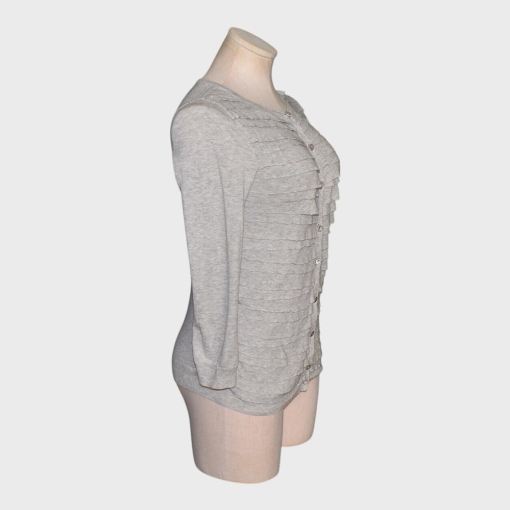 J Crew Lightweight Ruffled San Remo Cardigan - Picture 2 of 5
